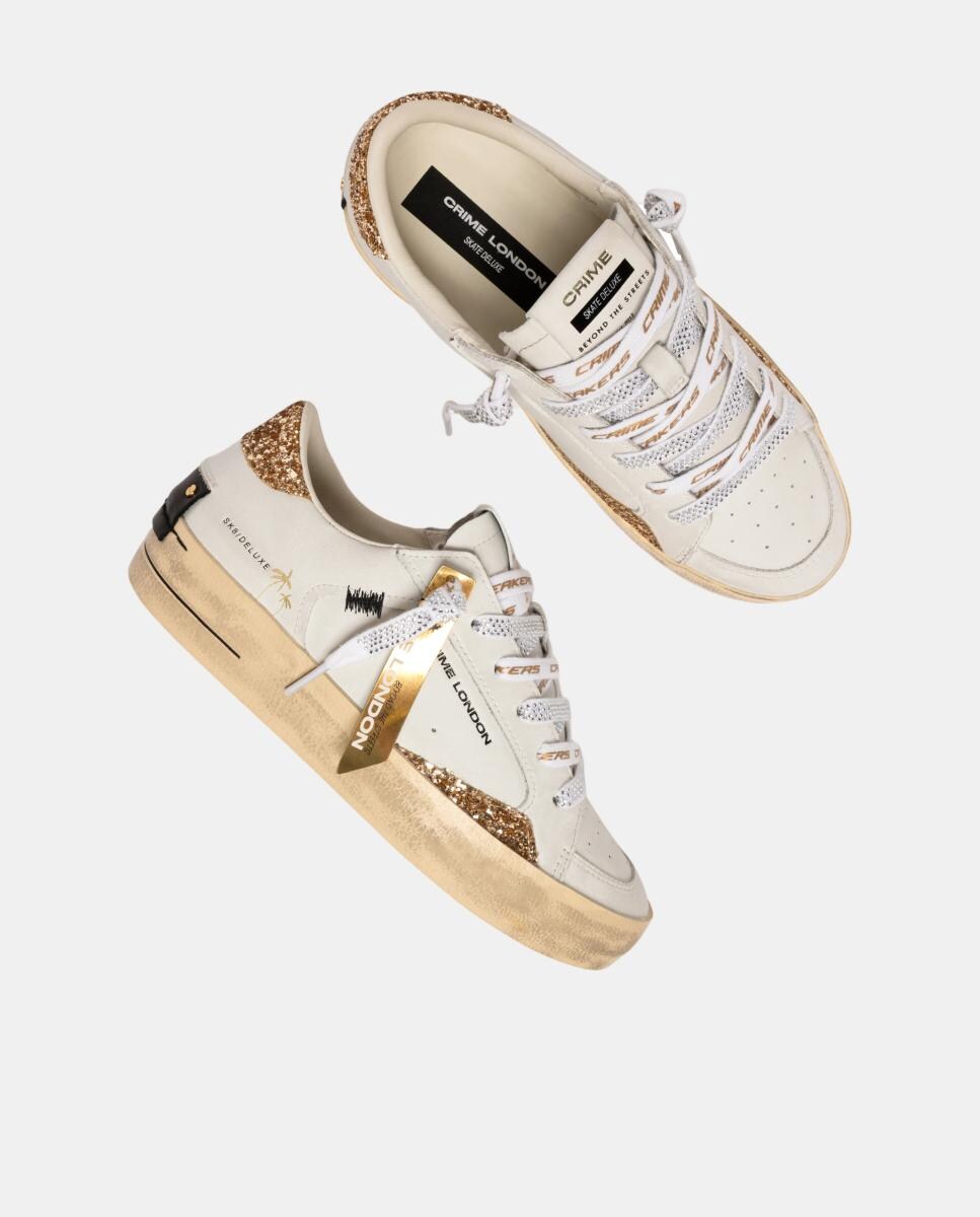 Sapatilhas Baixas Pele Branco-5