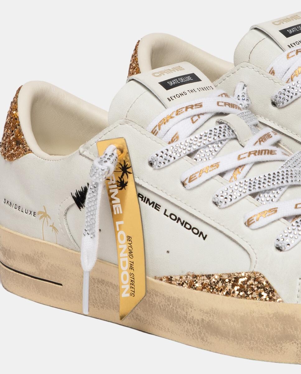 Sapatilhas Baixas Pele Branco-6