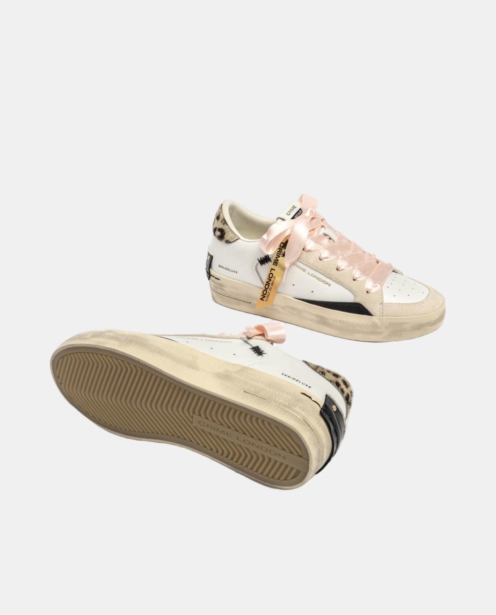 Sapatilhas Baixas Pele Branco-4