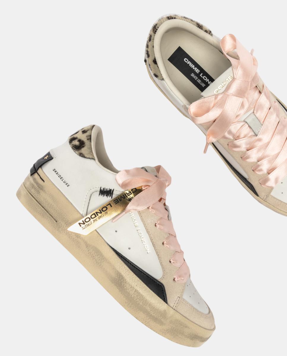 Sapatilhas Baixas Pele Branco-5