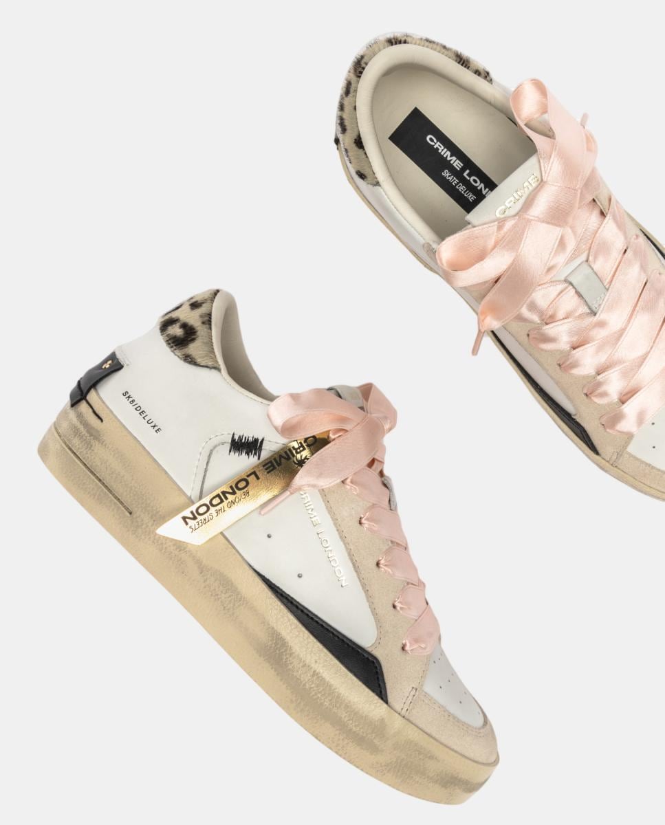 Sapatilhas Baixas Pele Branco-5