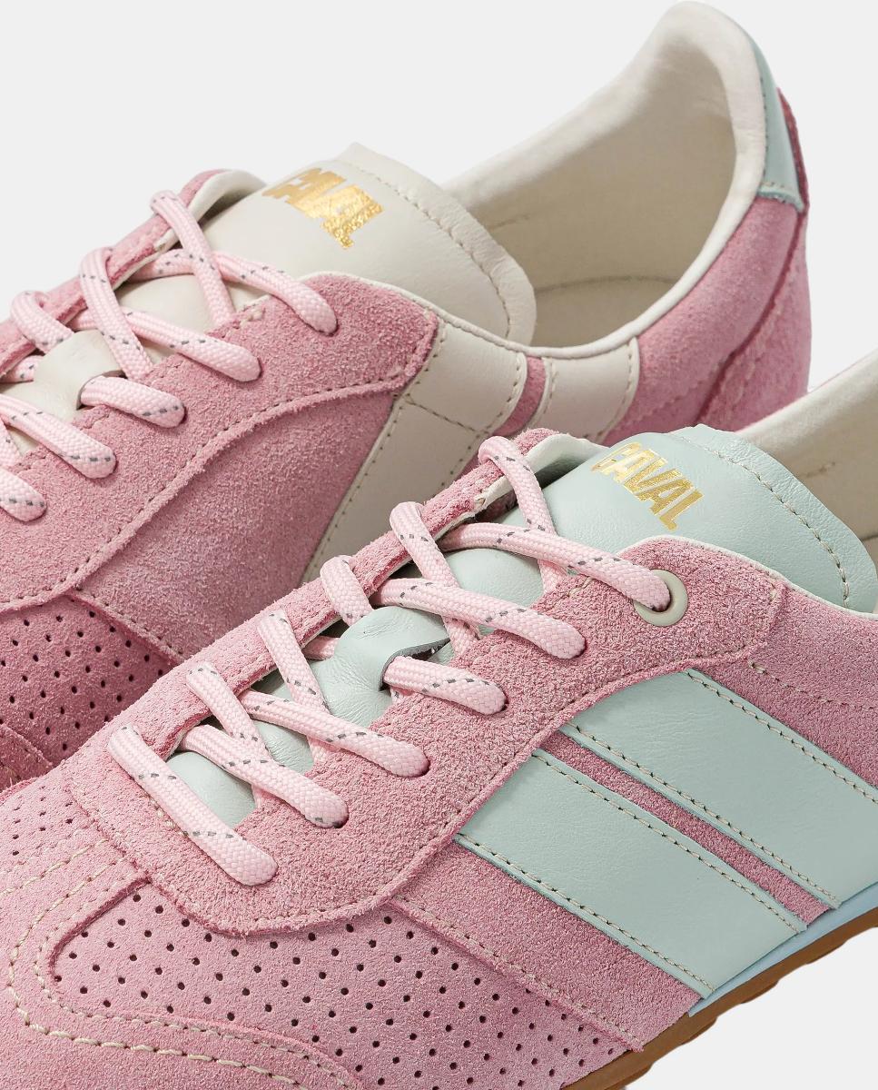 Sapatilhas Assimétricas em Pele Inspiradas nas Sabrinas Rosa-5