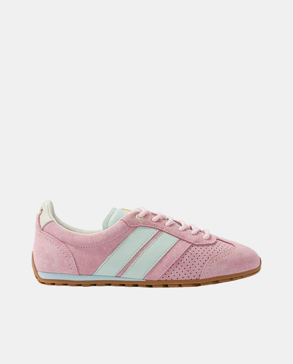 Sapatilhas Assimétricas em Pele Inspiradas nas Sabrinas Rosa-6
