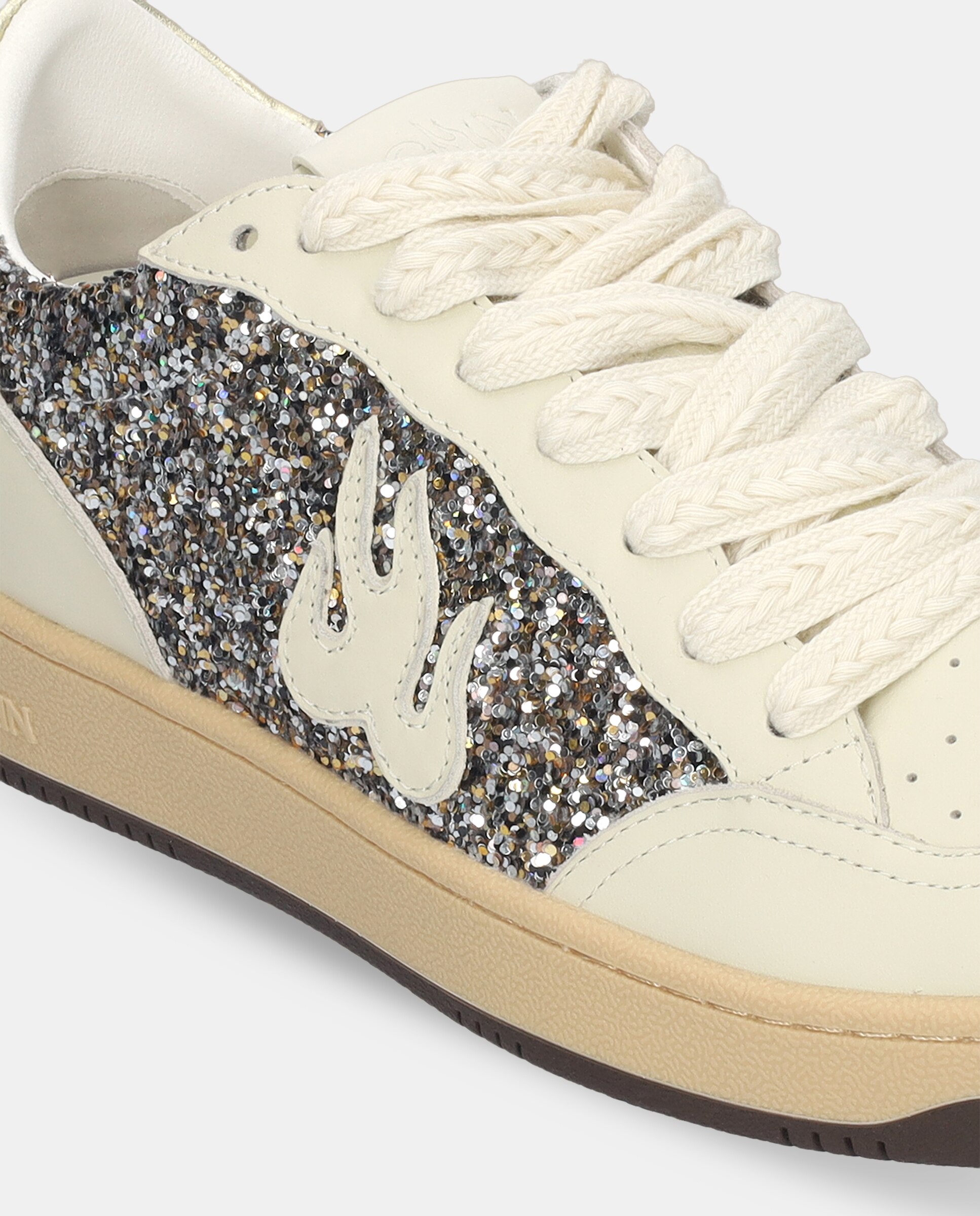 Sapatilhas Desportivas em Pele Branco-2