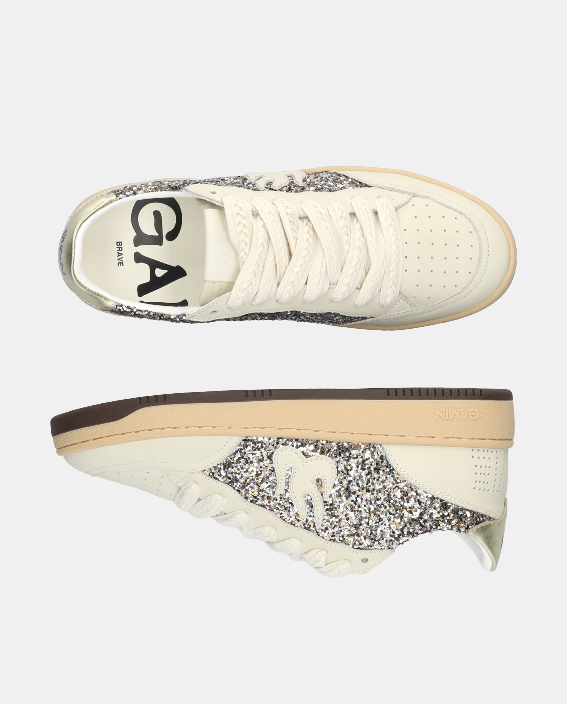 Sapatilhas Desportivas em Pele Branco-5