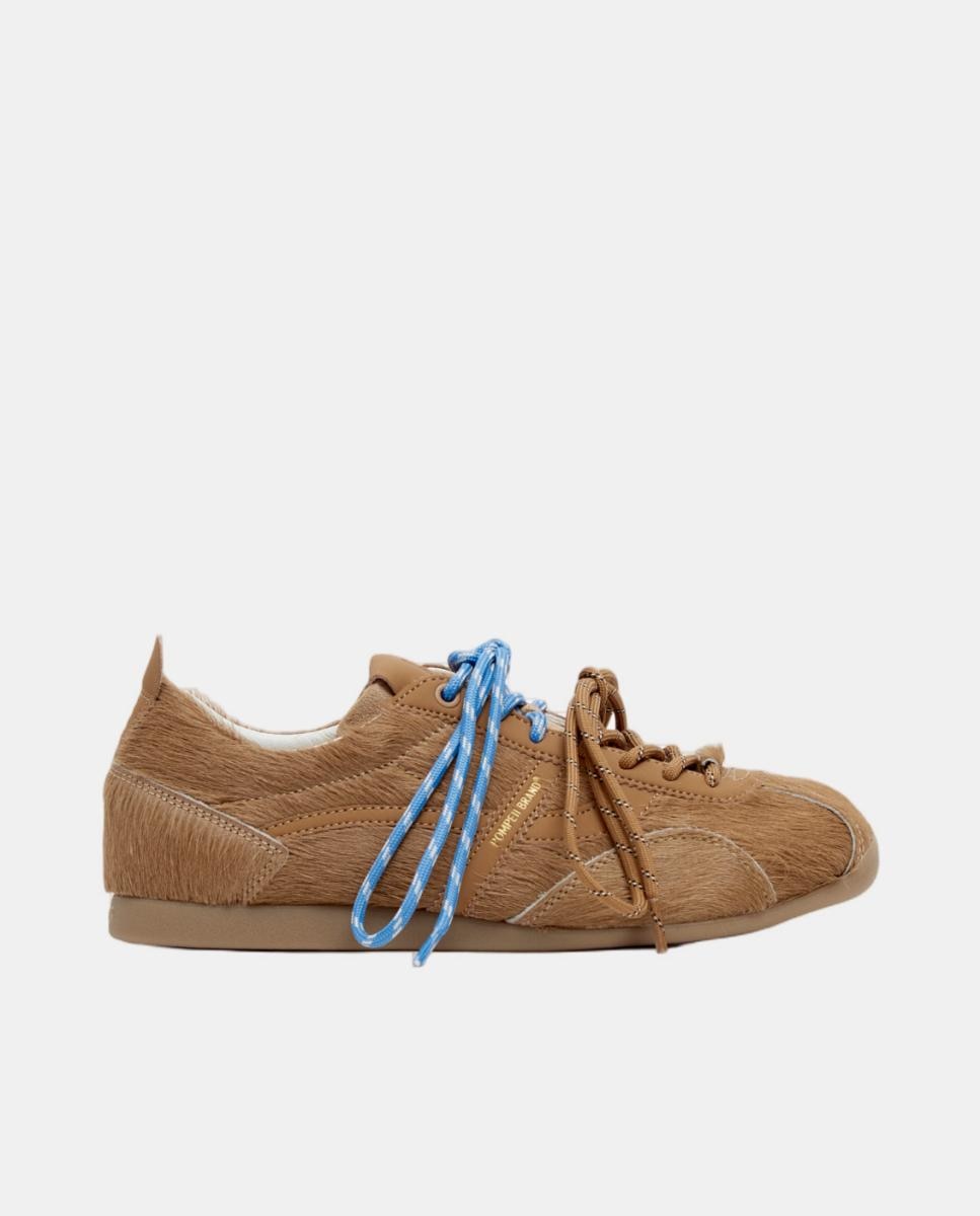 Pompeii - Zapatillas casual de mujer de serraje y triple combinación de cordones.