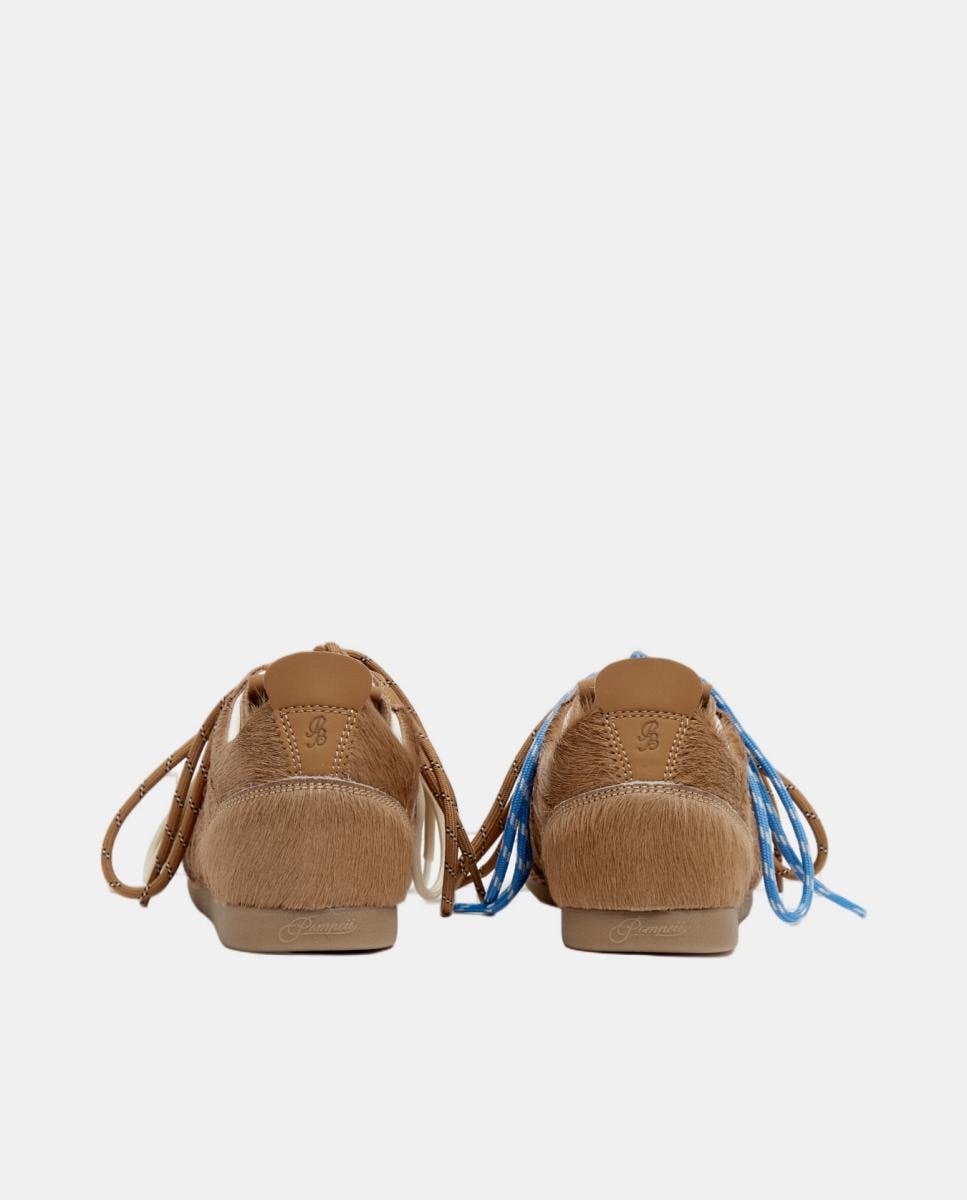 Sapatilhas Casual de Croute com Combinação Tripla de Atacadores Couro-5
