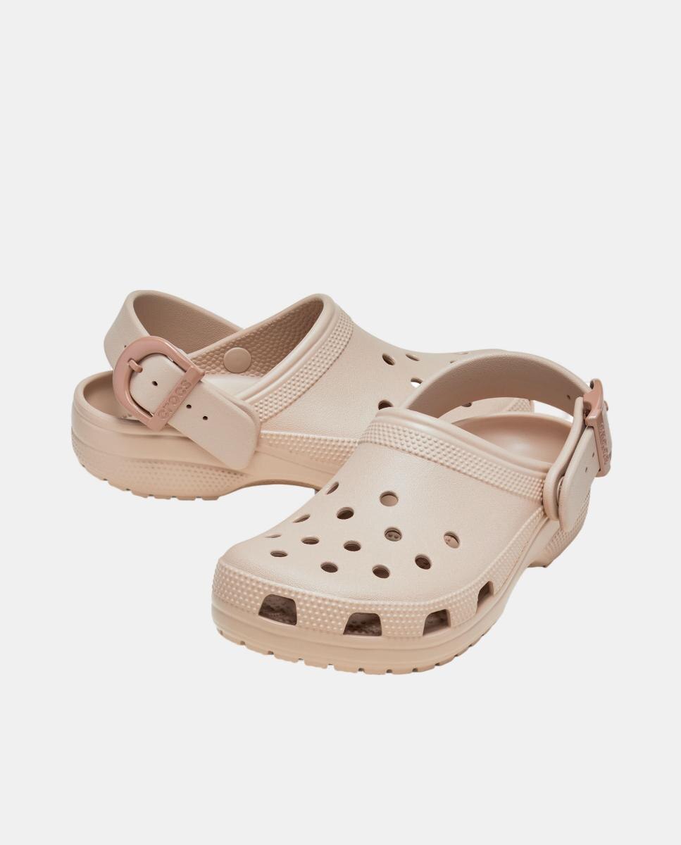 Zuecos de mujer Crocs Classic Buckle Clog - Natural Natural-2