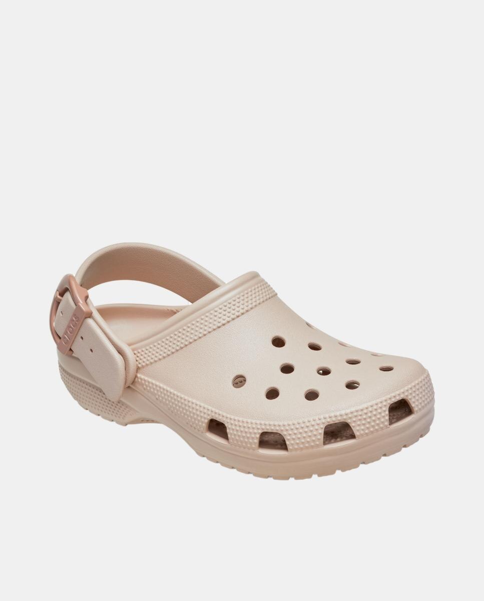 Zuecos de mujer Crocs Classic Buckle Clog - Natural Natural-5