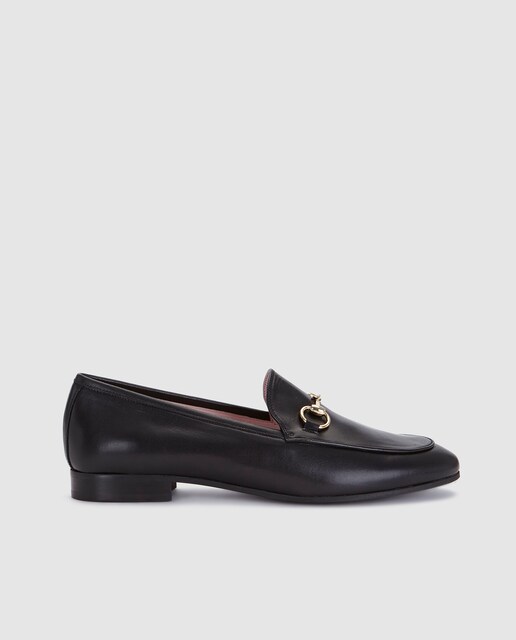 Mocasines de mujer Castellano en piel de color negro