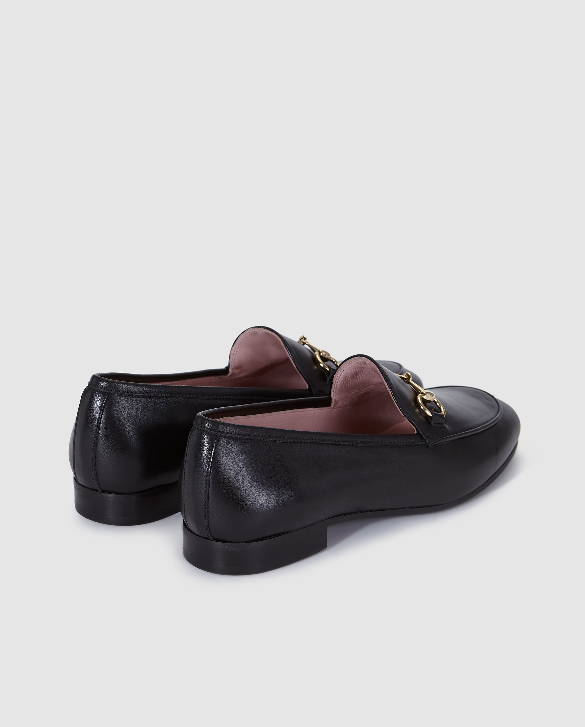 Mocassins de mulher Castellano em pele pretos Preto-3