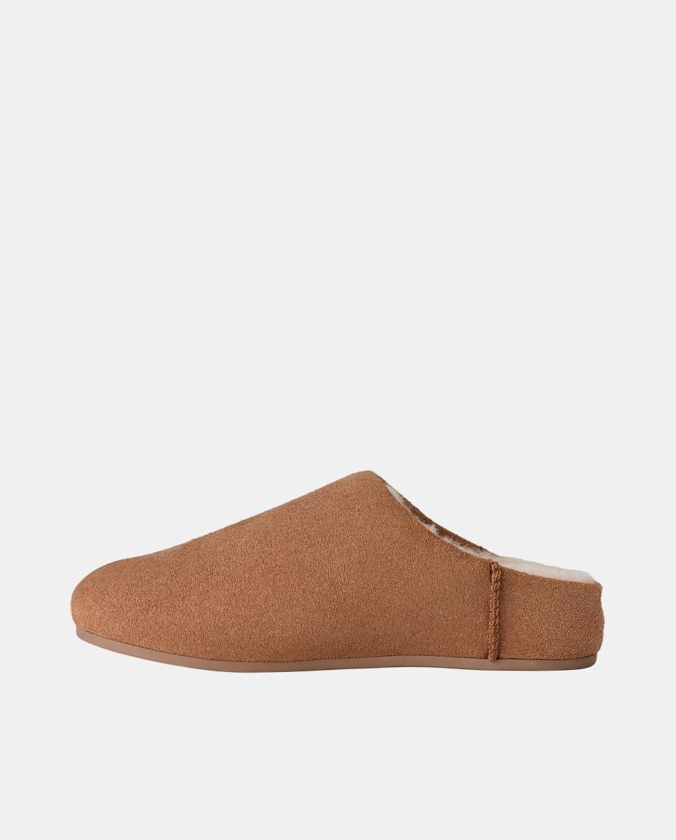 Slippers Elea Slip On em Pele e Forrados com Pelo Couro-3