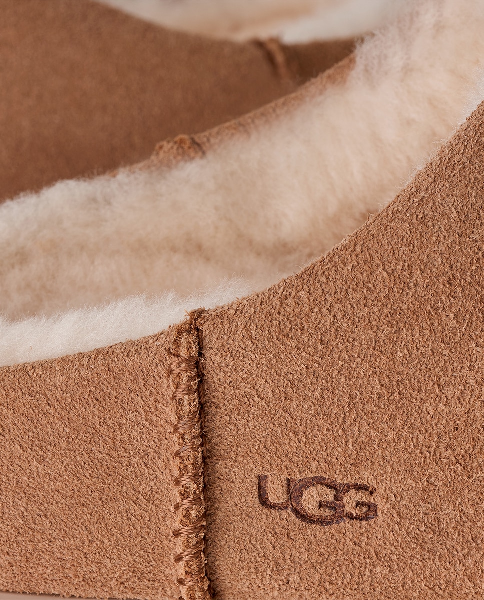 Slippers Elea Slip On em Pele e Forrados com Pelo Couro-5