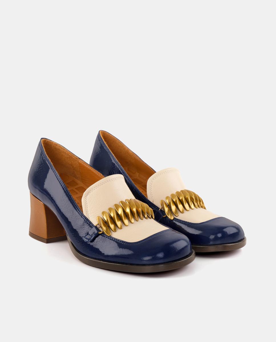 Sapatos de Mulher em Pele com Salto e Adorno Multicolor-2