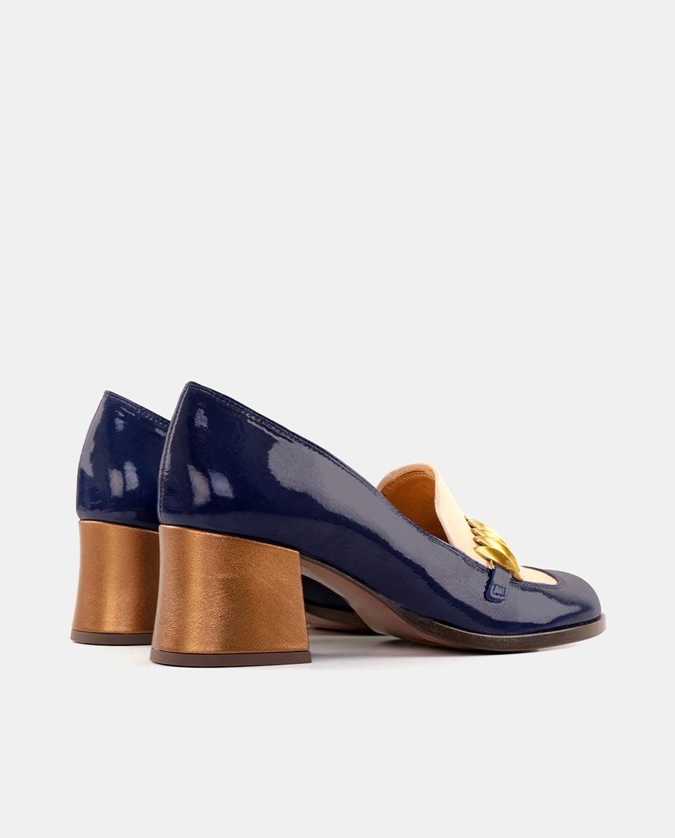 Sapatos de Mulher em Pele com Salto e Adorno Multicolor-3