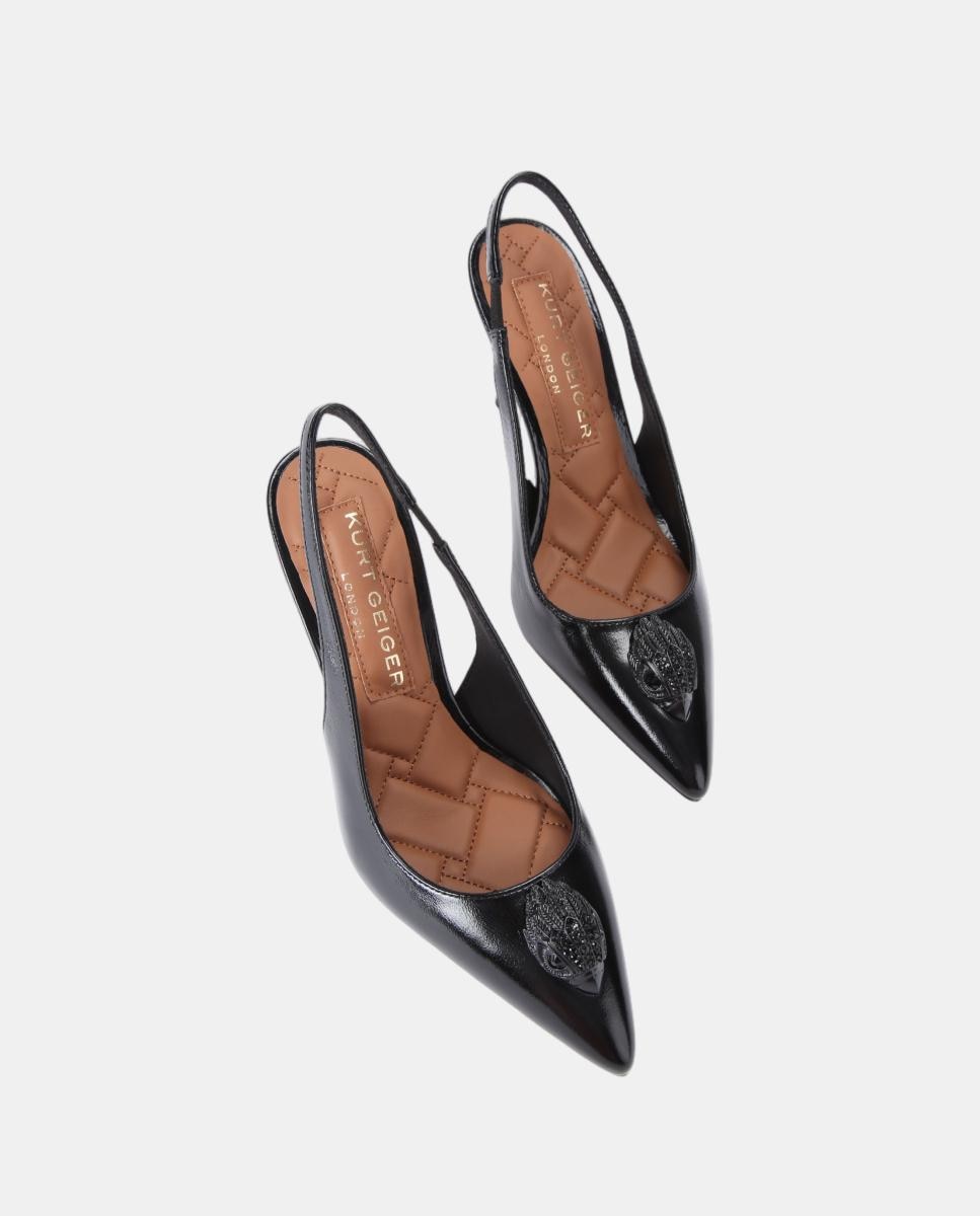 Imagen 2 de Zapato slingback de mujer en piel negra con puntera afilada - Kurt Geiger - Negro Negro