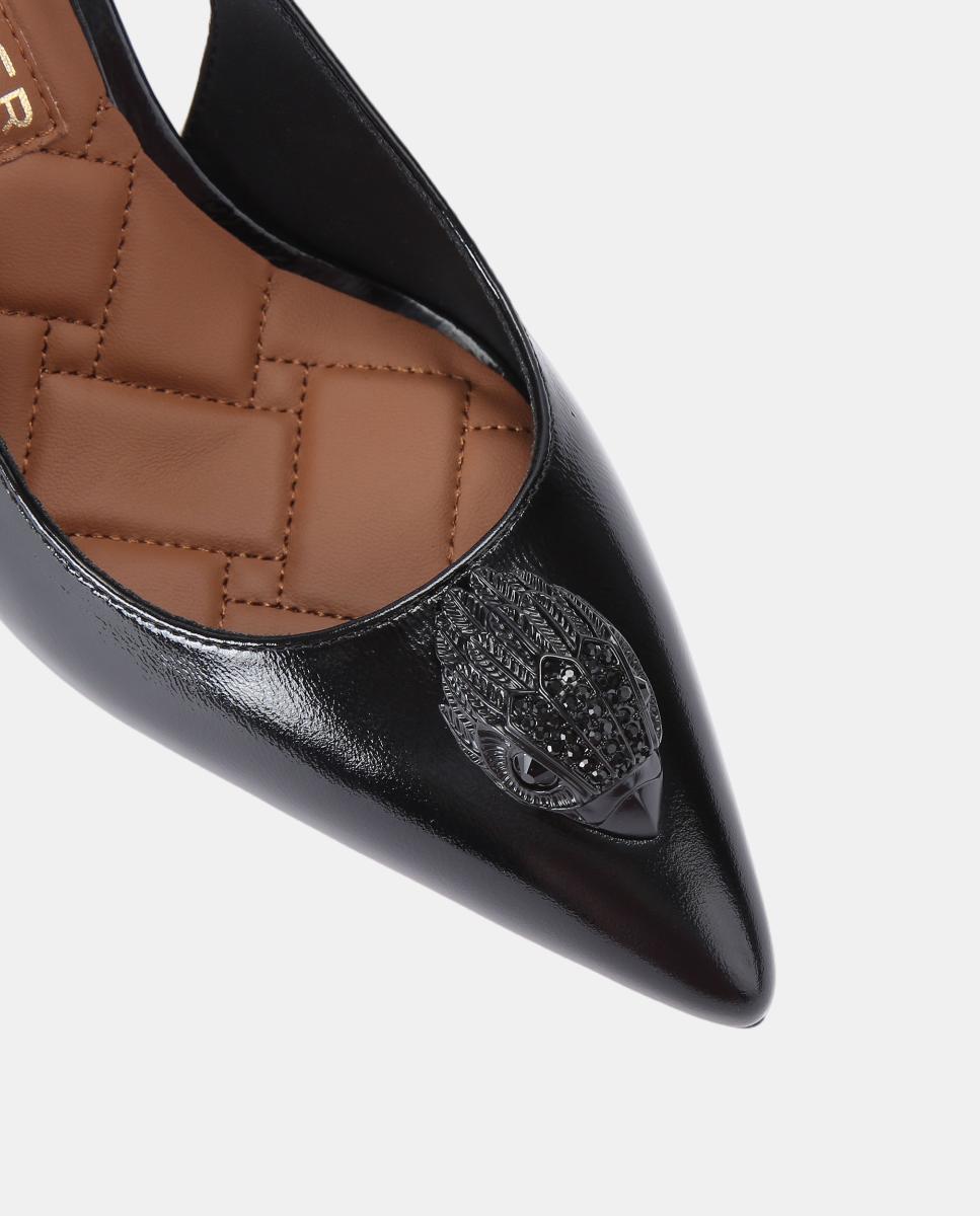 Imagen 4 de Zapato slingback de mujer en piel negra con puntera afilada - Kurt Geiger - Negro Negro