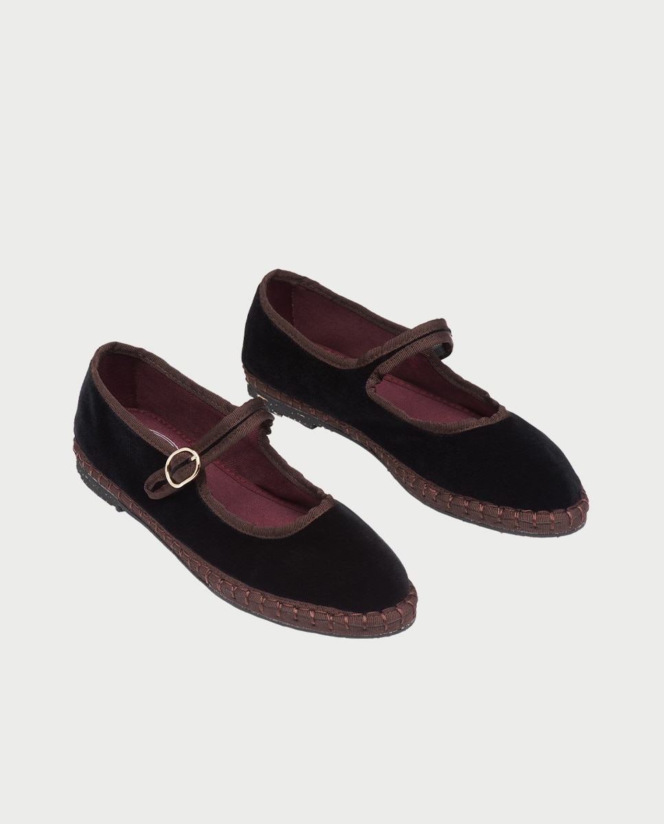 Sapatos de Presilha Sethe em Veludo Preto-2