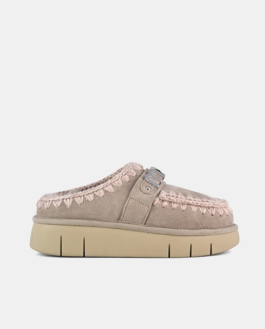 Imagem 0 de Mules Rasos em Pele Bounce com Logótipo de Metal