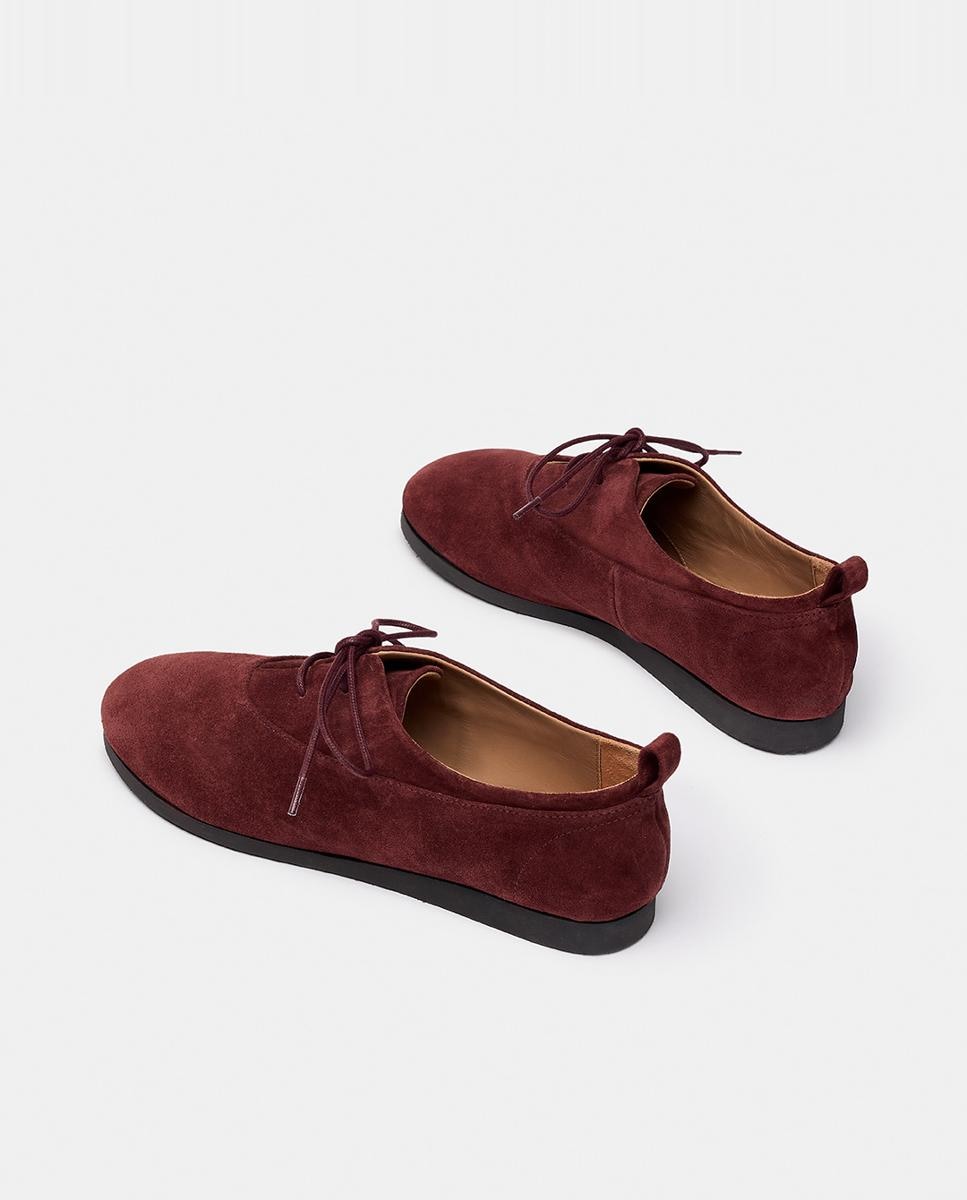 Sapatilhas de Estilo Oxford com Atacadores - Bordeaux Beringela-2