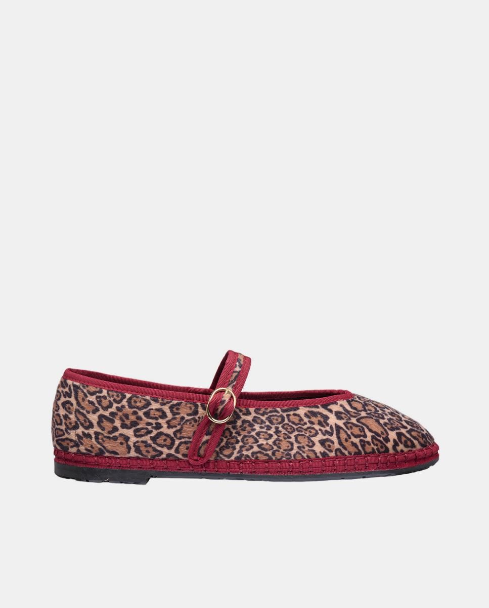 Sabrinas com Animal Print de Leopardo Castanho-1
