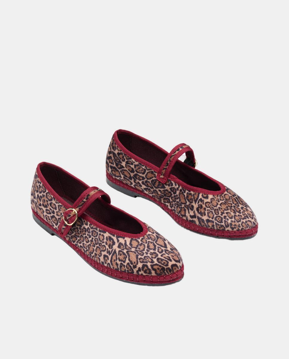Sabrinas com Animal Print de Leopardo Castanho-2