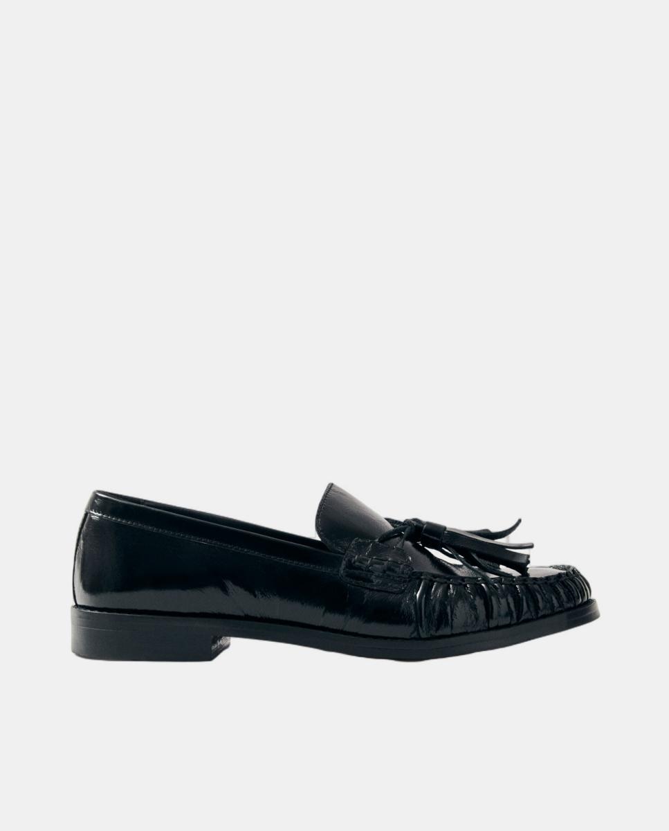Imagem 0 de Marietta Onix Mocassins de Couro - Preto