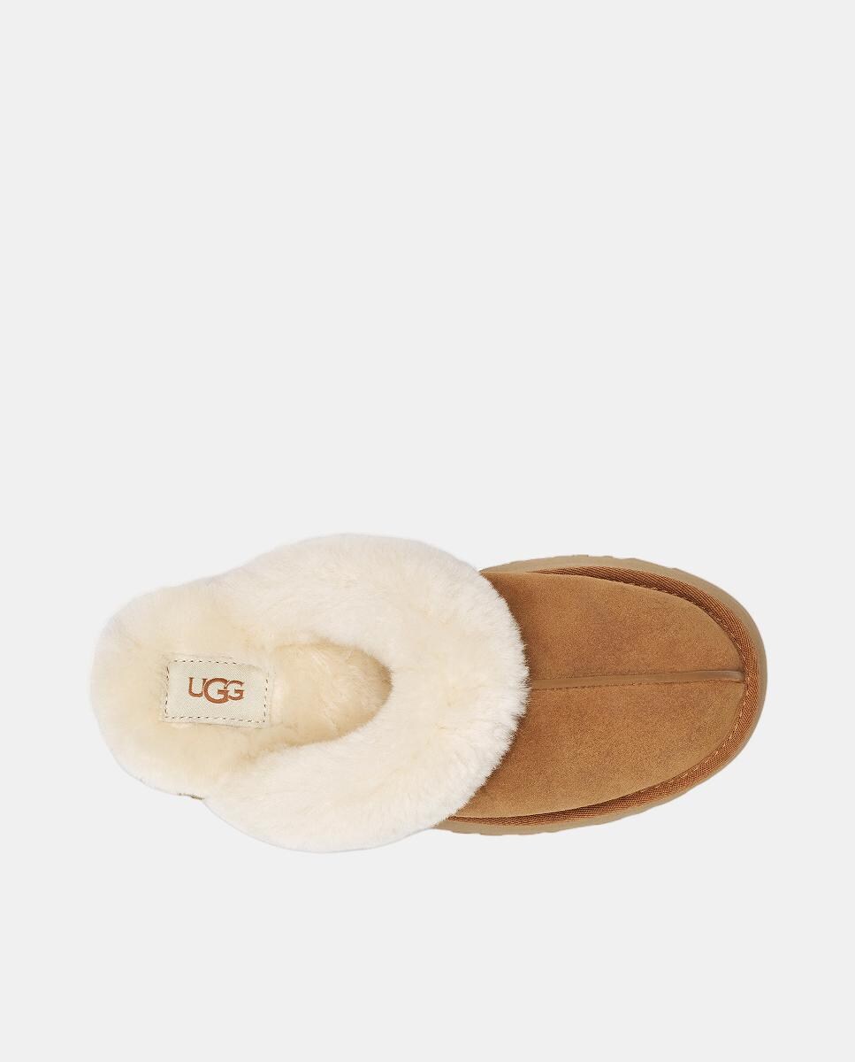 Mules Disquette em Pele e Pelo Exterior Couro-5