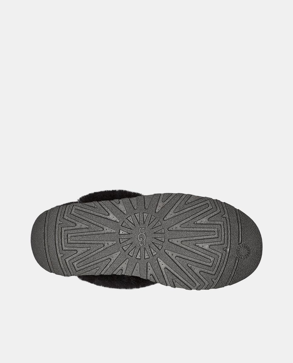Mules Disquette em Pele e Pelo Exterior Preto-5