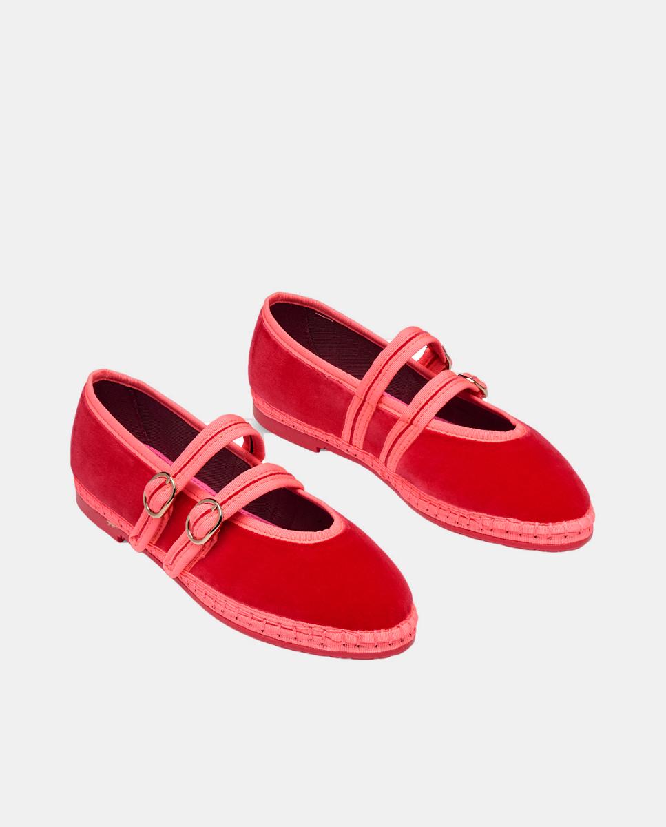 Sapatos de Presilha Lady Claire Fúcsia-2