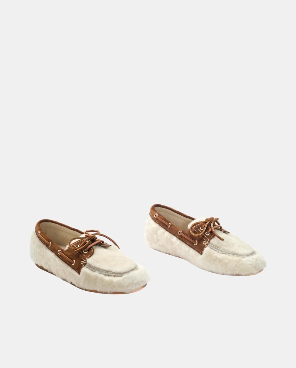 Mocasin mujer Lina en piel y mouton - Pons Quintana - Marrón claro Marrón claro-2