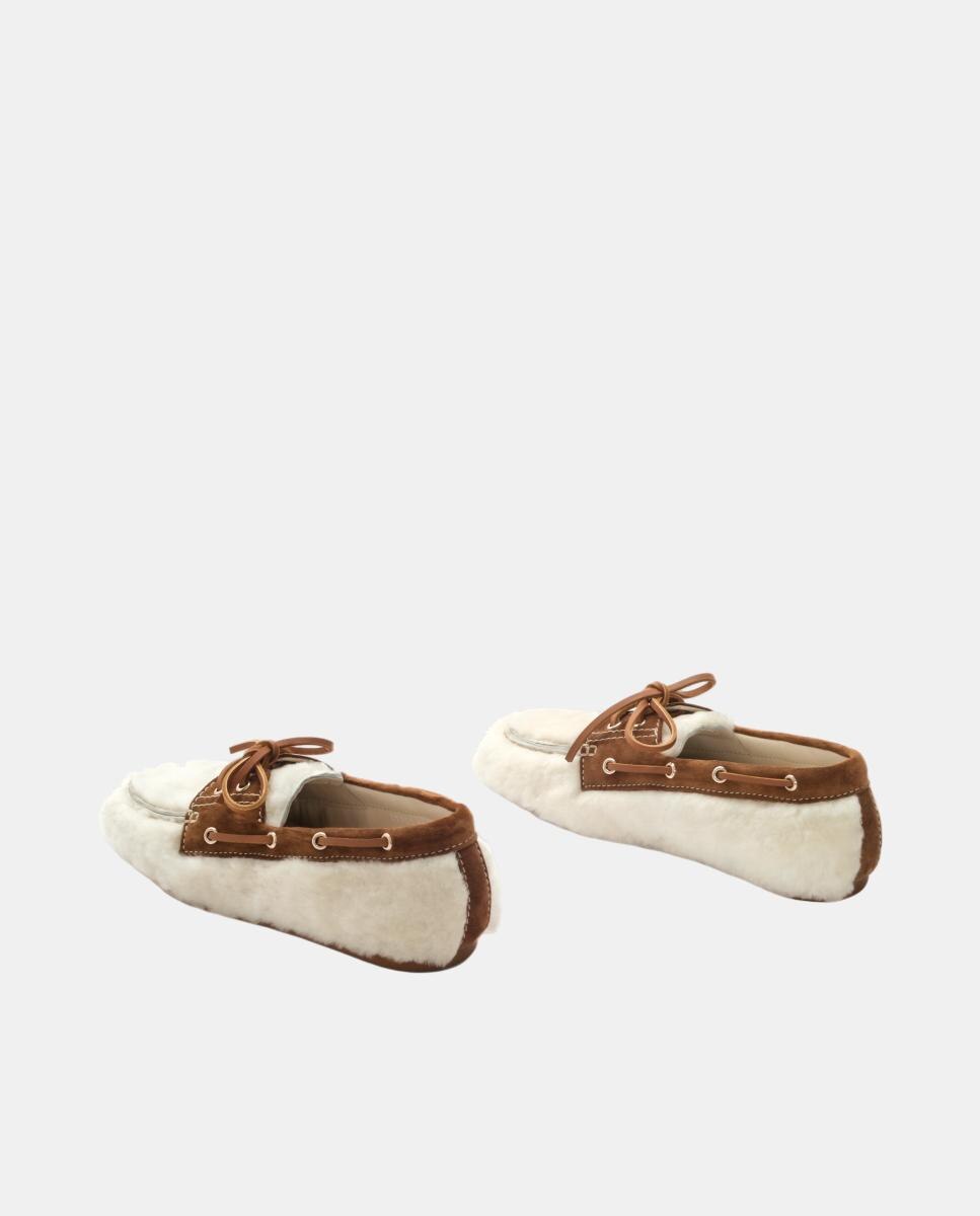 Mocasin mujer Lina en piel y mouton - Pons Quintana - Marrón claro Marrón claro-3