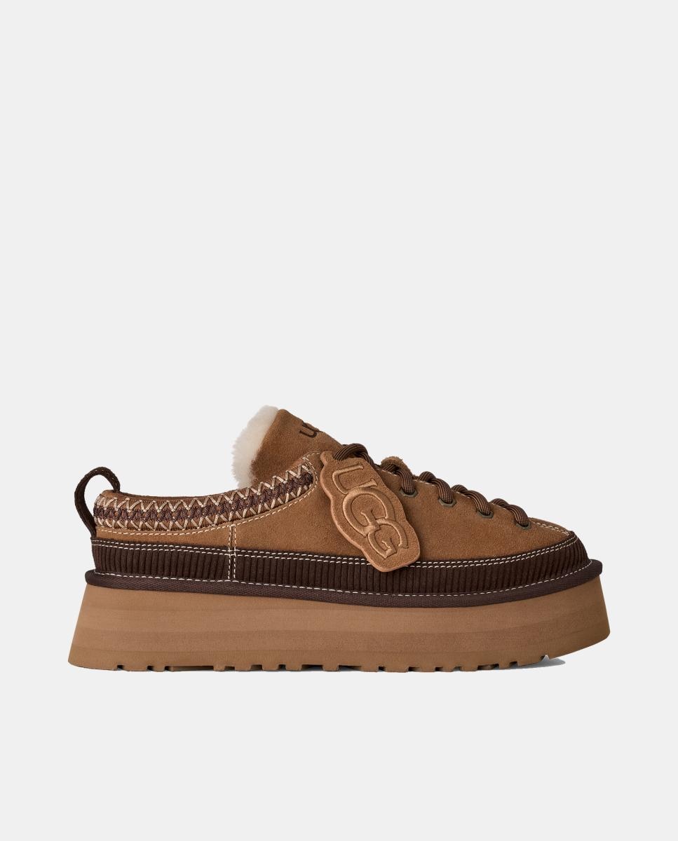 Imagen 0 de Zapato plano zueco heritage lace-up slipper  de mujer Cuero