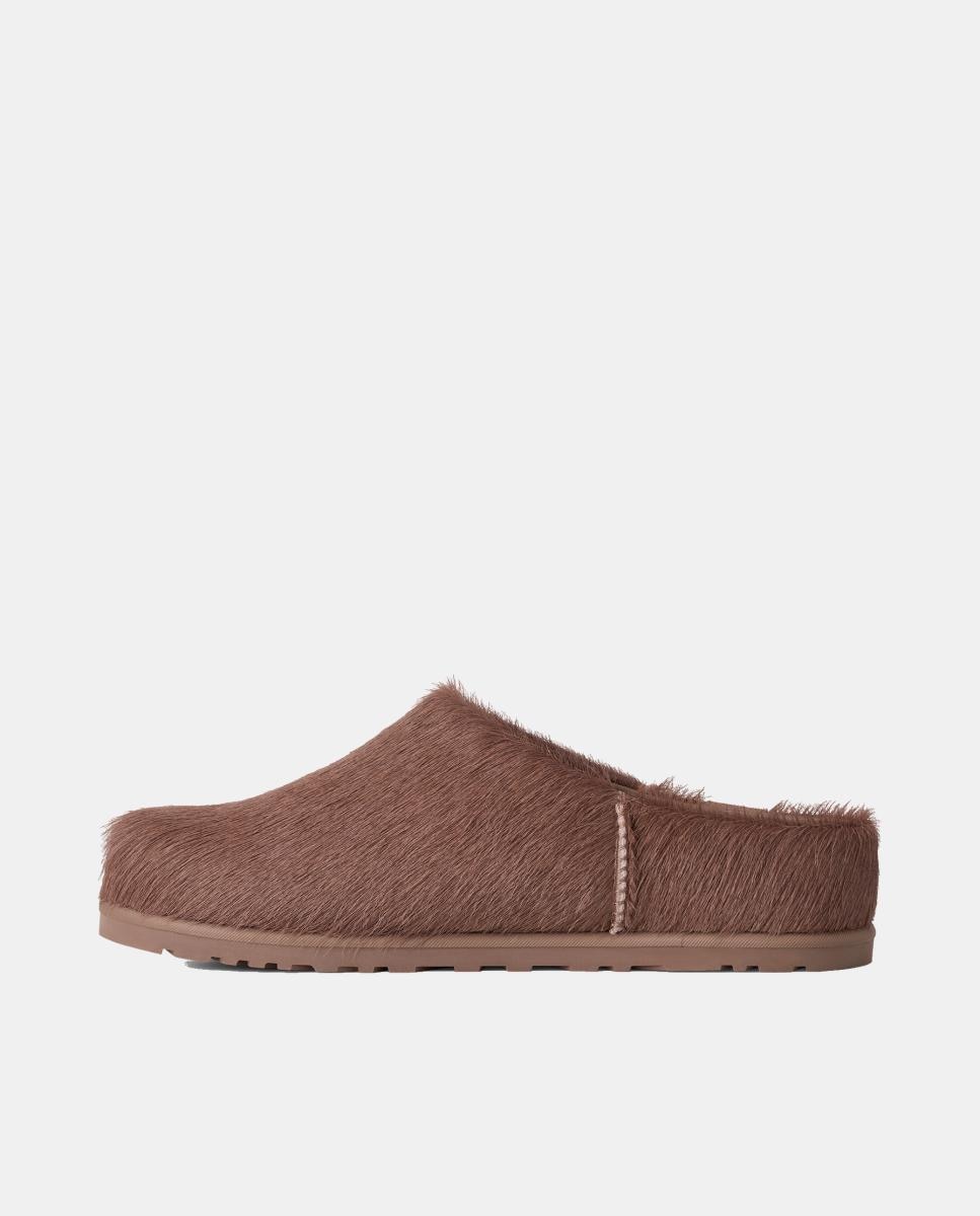 Sapatos Rasos Tipo Mules Otzo Cald Hair Clog Pedra Natural-6