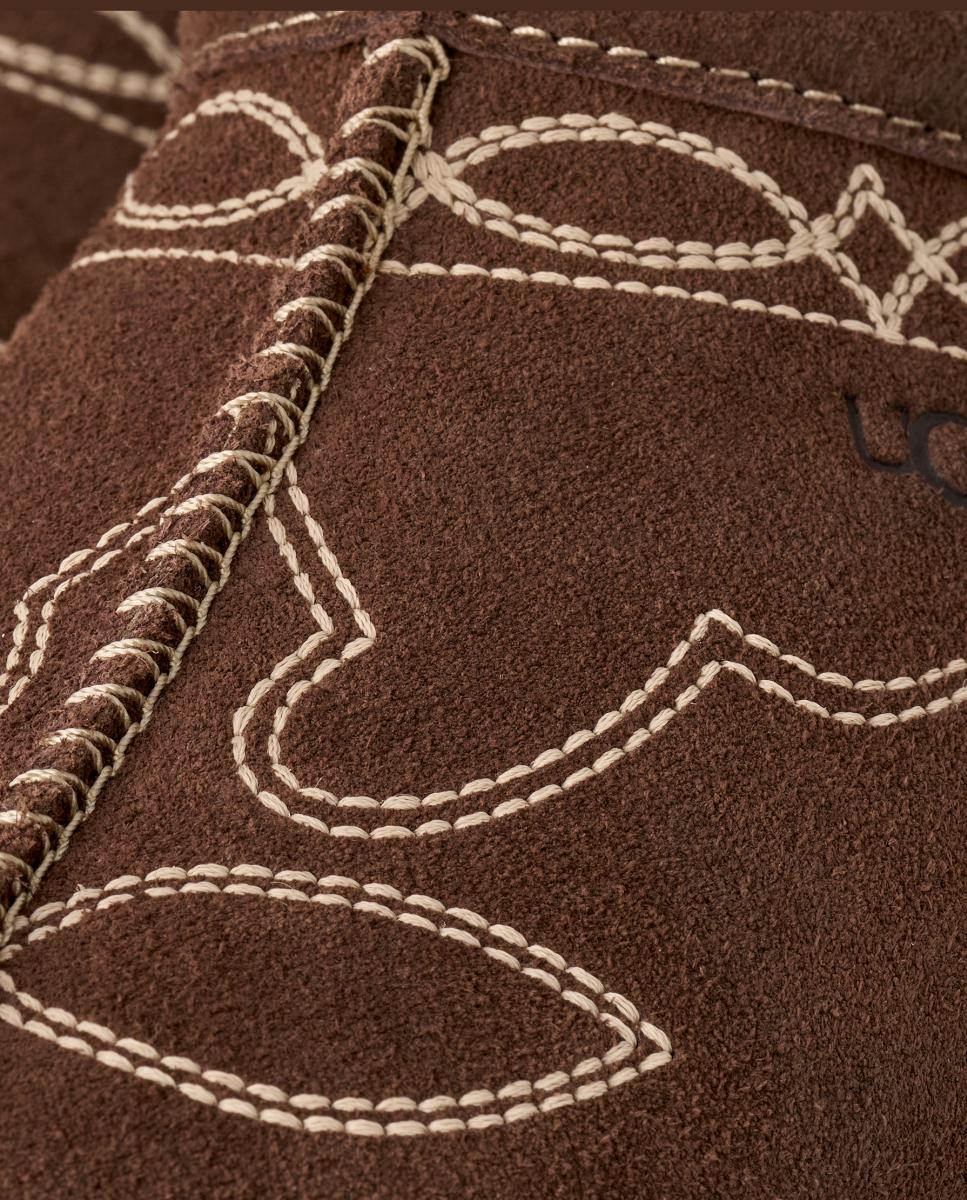 Sapatos Rasos Tipo Mules Tasman Western Castanho-chocolate-4