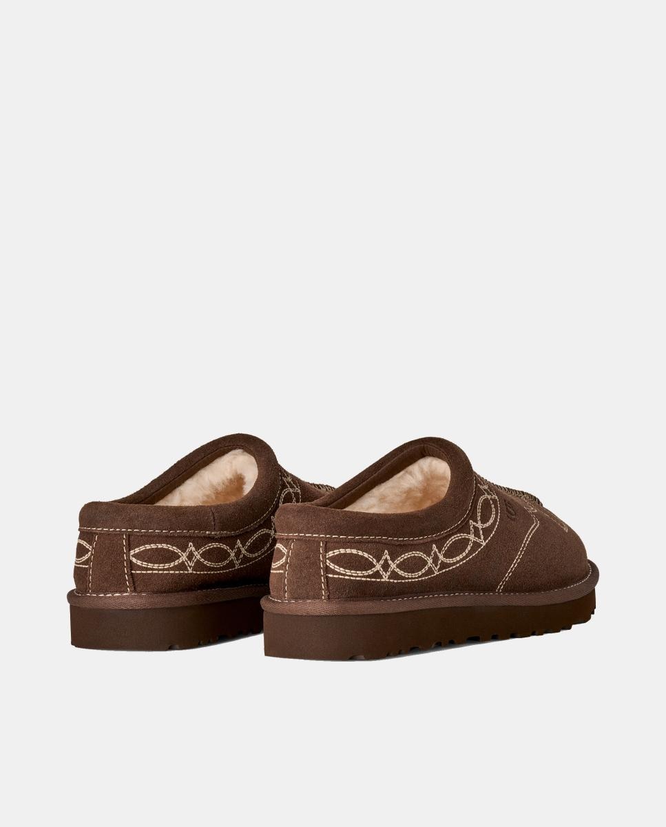 Sapatos Rasos Tipo Mules Tasman Western Castanho-chocolate-6