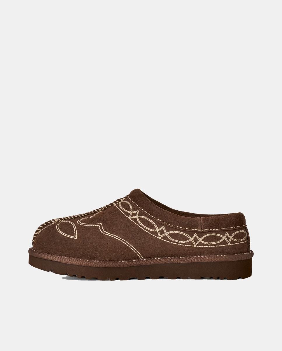 Sapatos Rasos Tipo Mules Tasman Western Castanho-chocolate-7