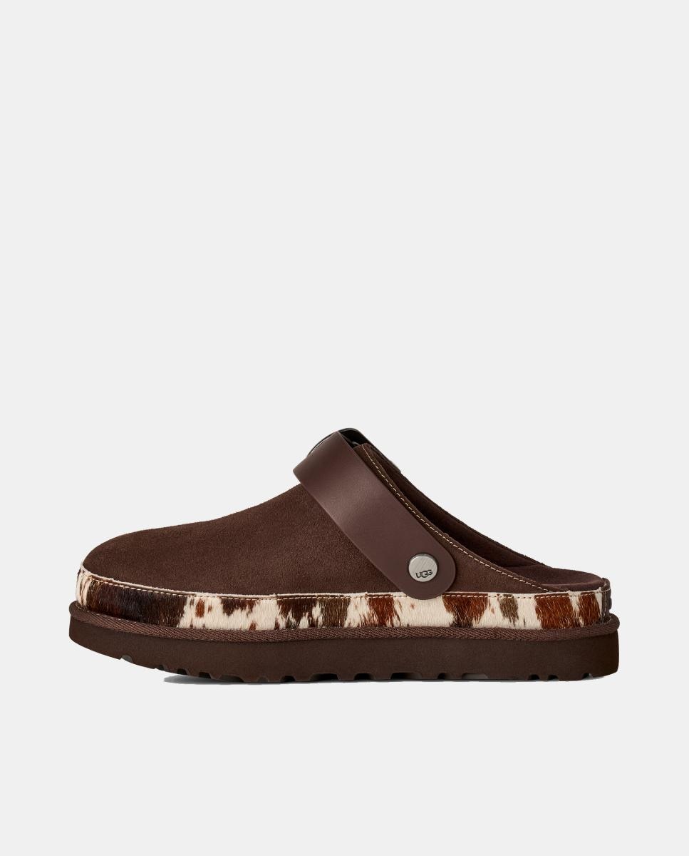 Sapatos Rasos Tipo Mules Goldenstar Western Clog Castanho-chocolate-3
