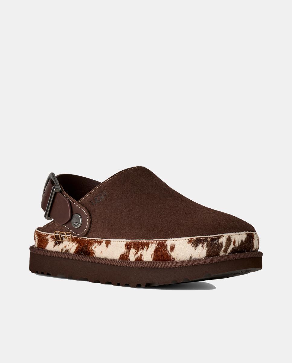 Sapatos Rasos Tipo Mules Goldenstar Western Clog Castanho-chocolate-4