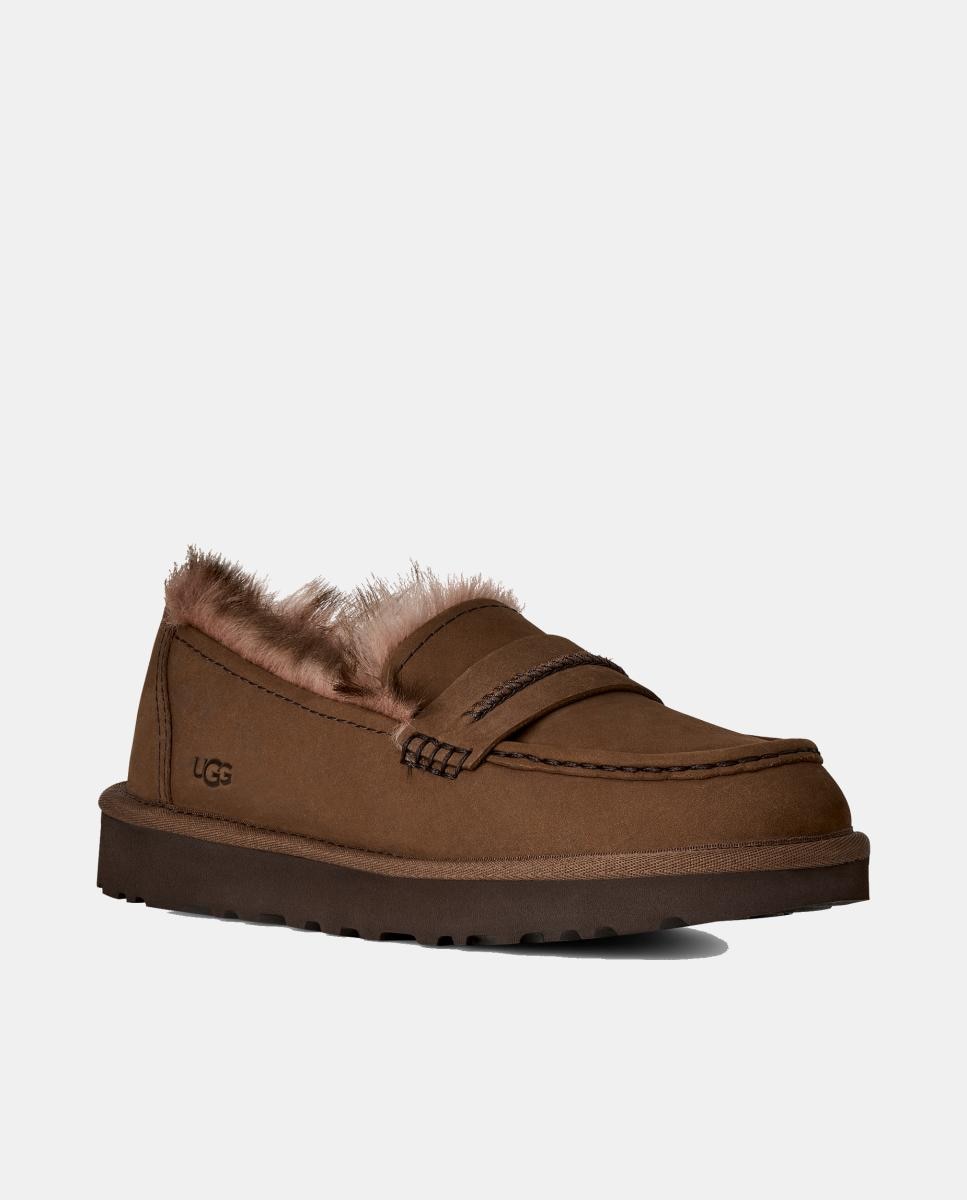 Sapatos Rasos Tipo Mocassins Ellis Nobuck Loafer Couro-4
