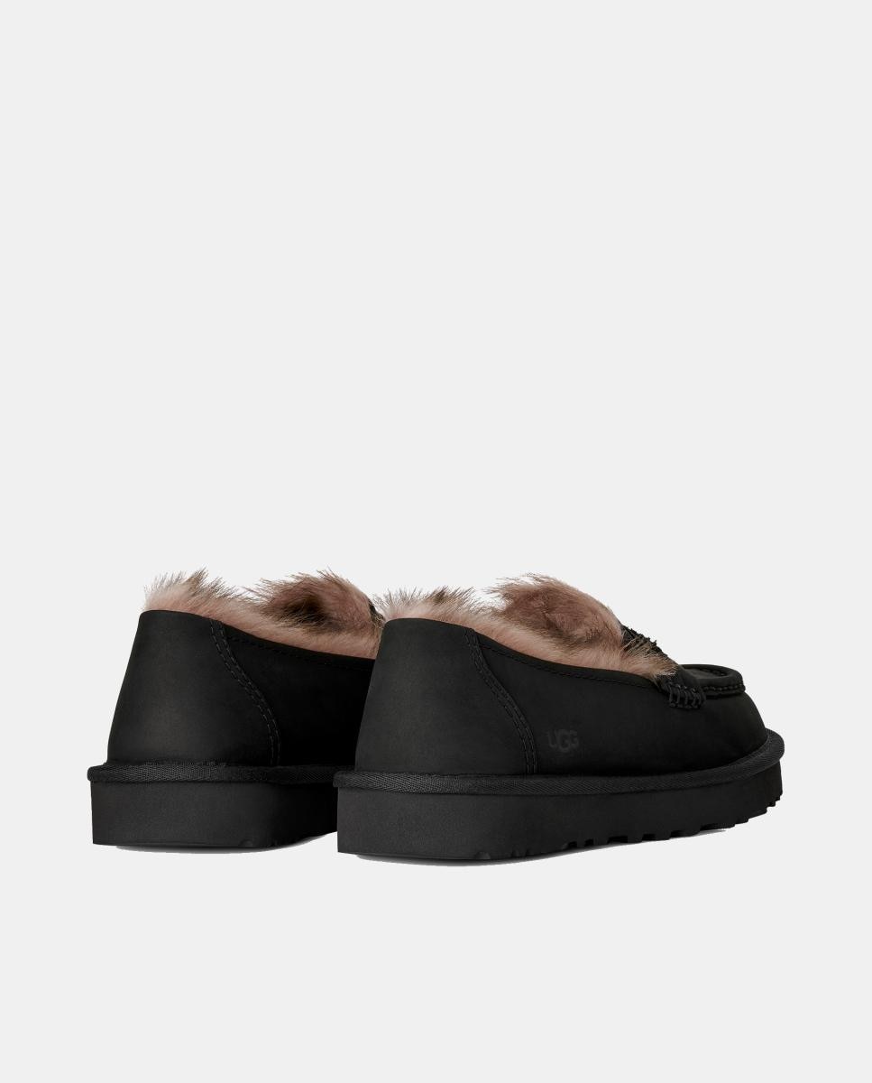 Sapatos Rasos Tipo Mocassins Ellis Nobuck Loafer Preto-3