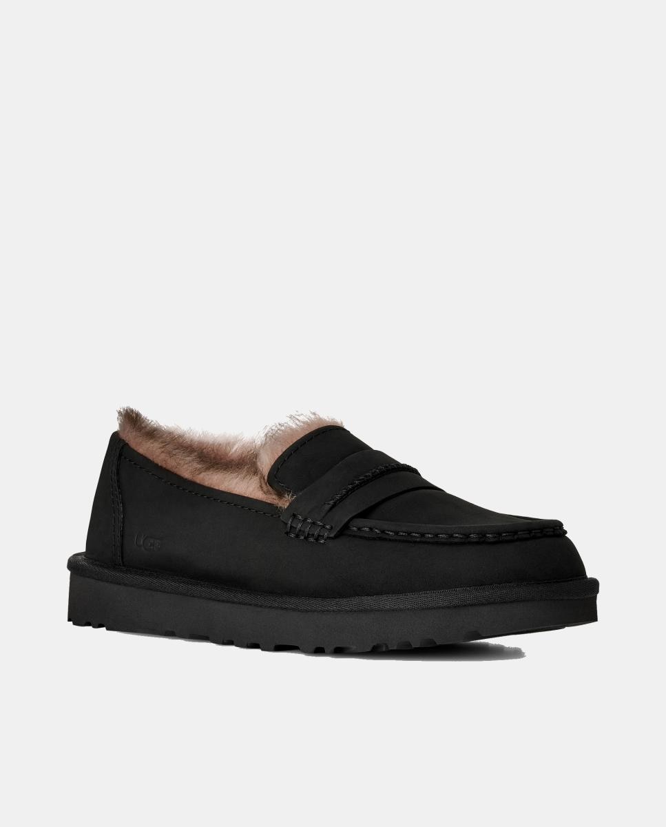 Sapatos Rasos Tipo Mocassins Ellis Nobuck Loafer Preto-5