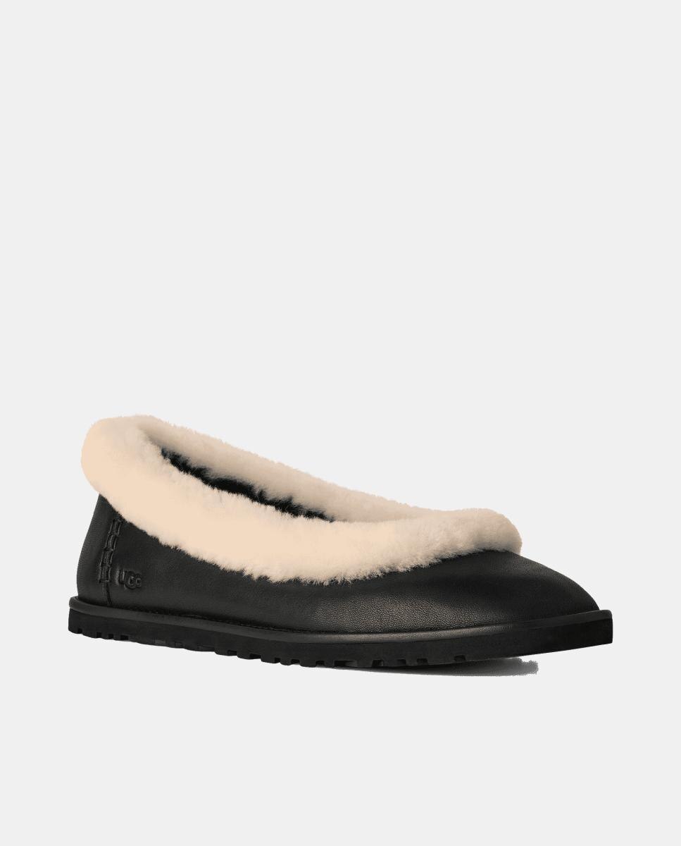 Zapato plano bailarina zora leather de mujer - UGG - Negro Negro-2