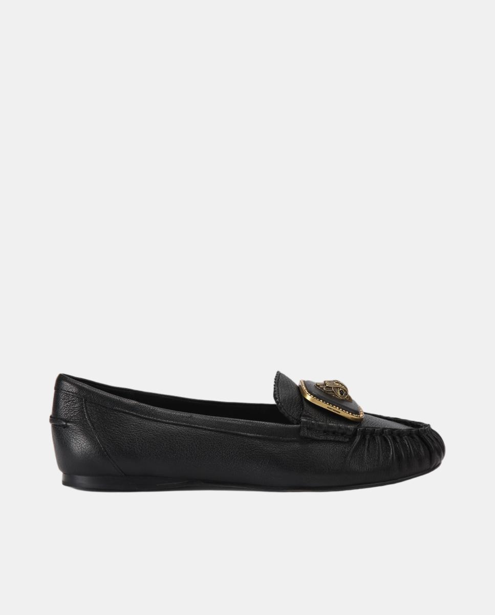 Mocasín de mujer en piel negra con detalle metálico - Kurt Geiger - Negro Negro-1