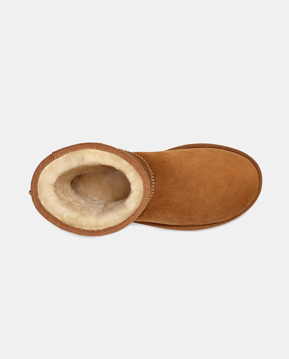 Botas Classic Short II com Cano Médio e Forro Interior de Pelo Camel-5
