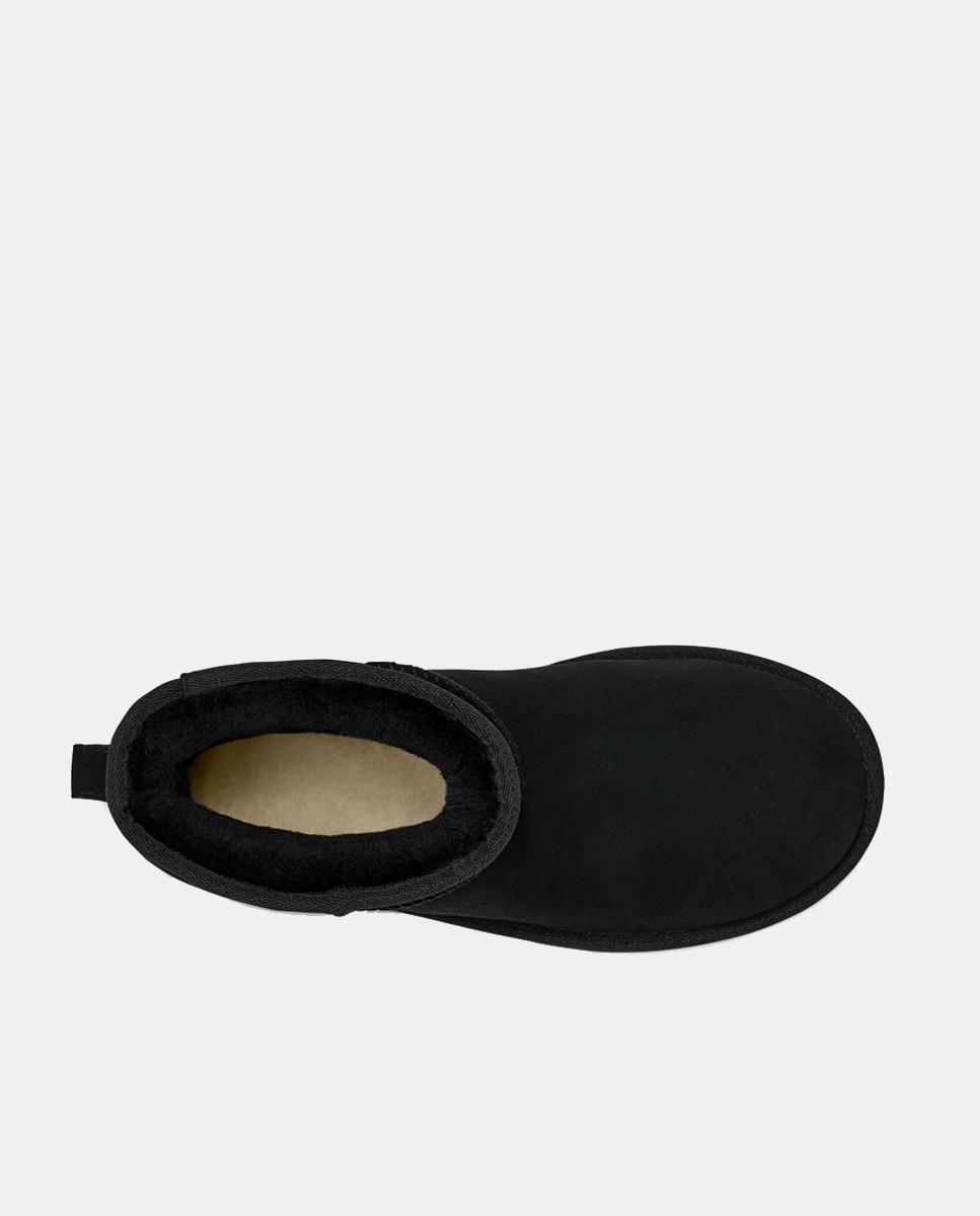 Botas Classic Mini em Pele com Plataforma Preto-4