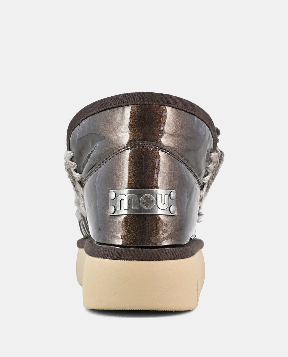 Botins Rasos Eskimo em Pele com Plataforma Castanho-4