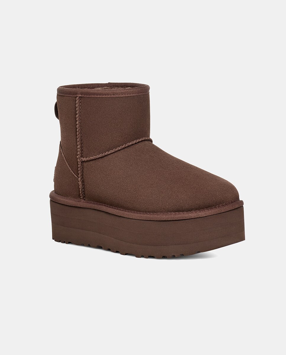 Botas com Plataforma Classic Mini Castanho-2