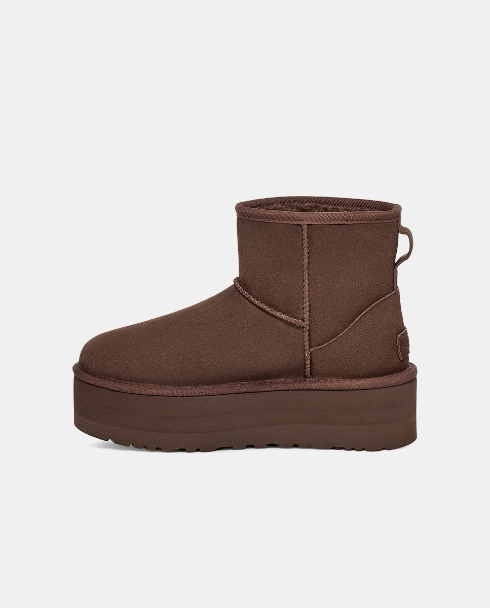 Botas com Plataforma Classic Mini Castanho-3