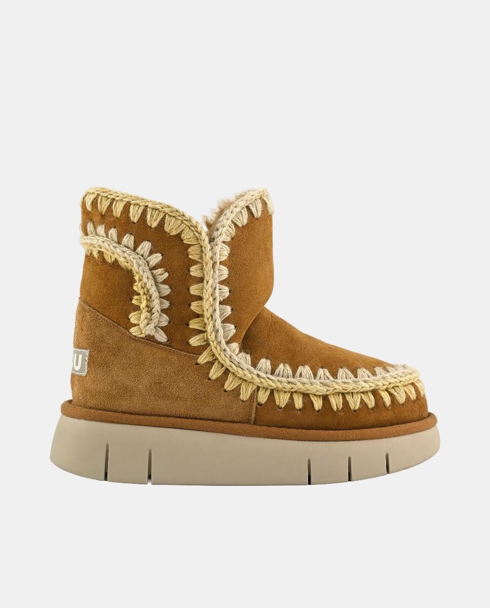 Botas Bounce com Overstitching - Multicolor Castanho-1